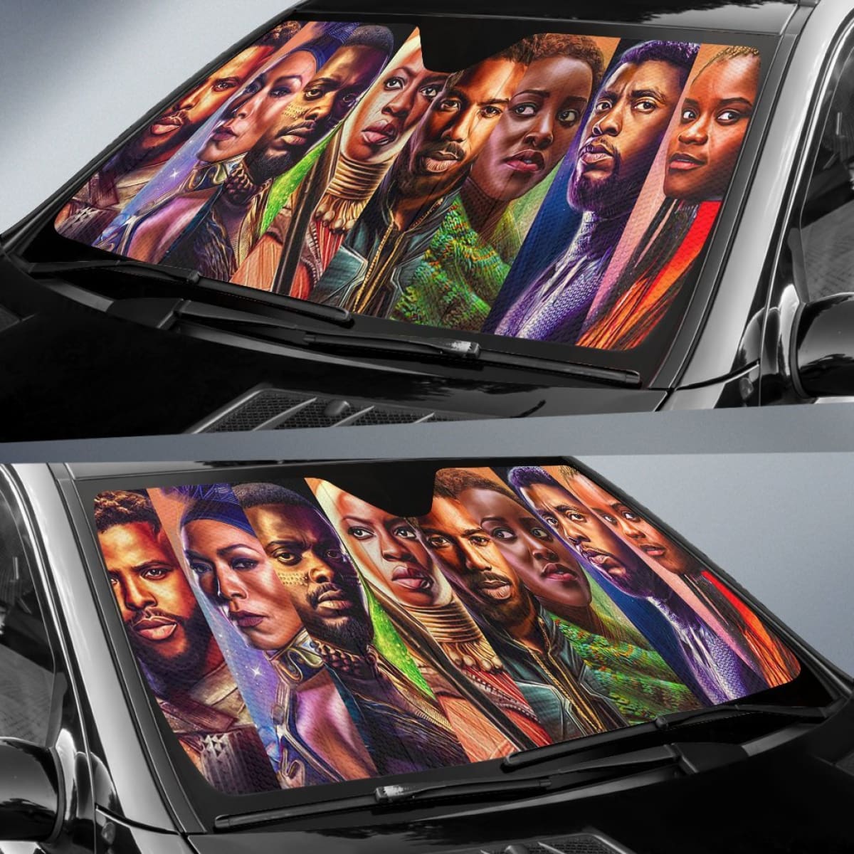 Portraits Of Wakanda Auto Sun Shades amazing best gift ideas 2020 Universal Fit 174503