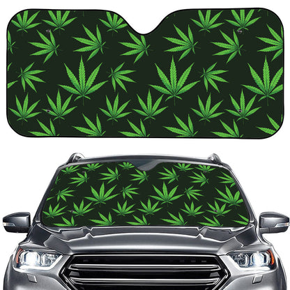 Pot Leaf Pattern Print Car Windshield Sun Shade