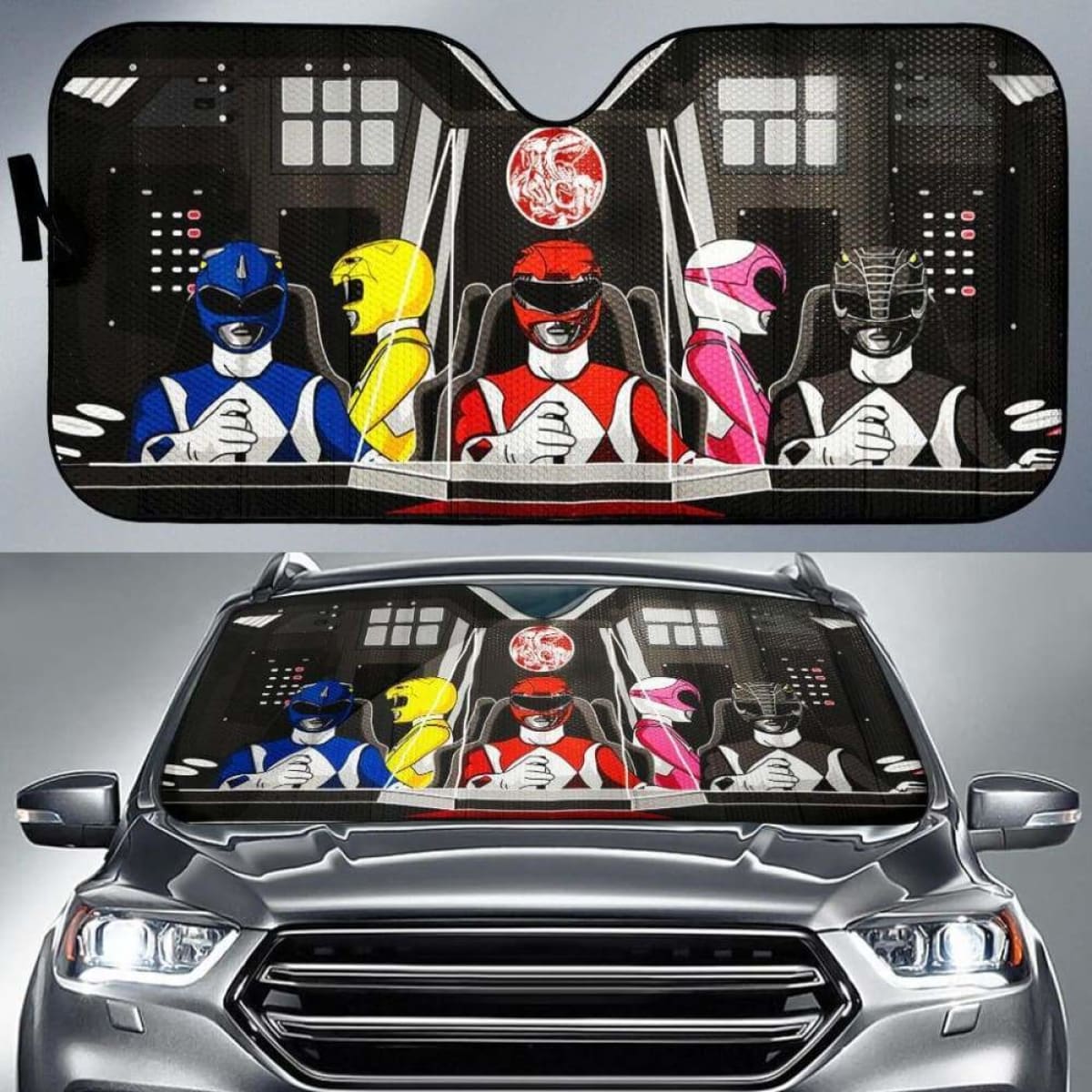 Power Rangers Car Auto Sun Shades Universal Fit 051312