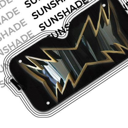 Power Rangers Dino Thunder Black Ranger Helmet Custom Car Auto Sunshade Windshield Accessories Decor Gift