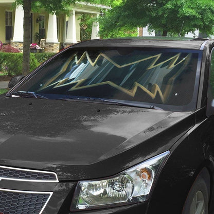 Power Rangers Dino Thunder Black Ranger Helmet Custom Car Auto Sunshade Windshield Accessories Decor Gift