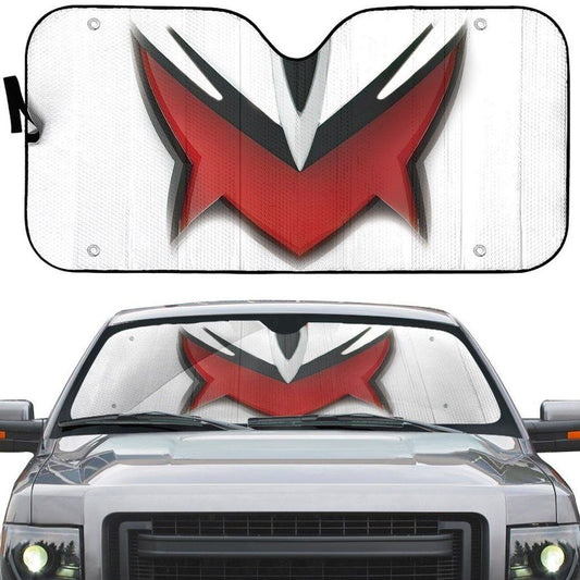Power Rangers Dino Thunder White Ranger Helmet Custom Car Auto Sunshade Windshield Accessories Decor Gift