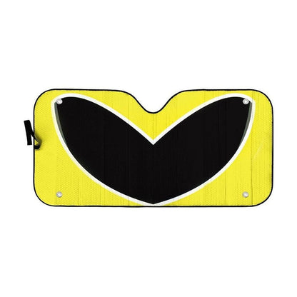 Power Rangers Dino Thunder Yellow Ranger Helmet Custom Car Auto Sunshade Windshield Accessories Decor Gift