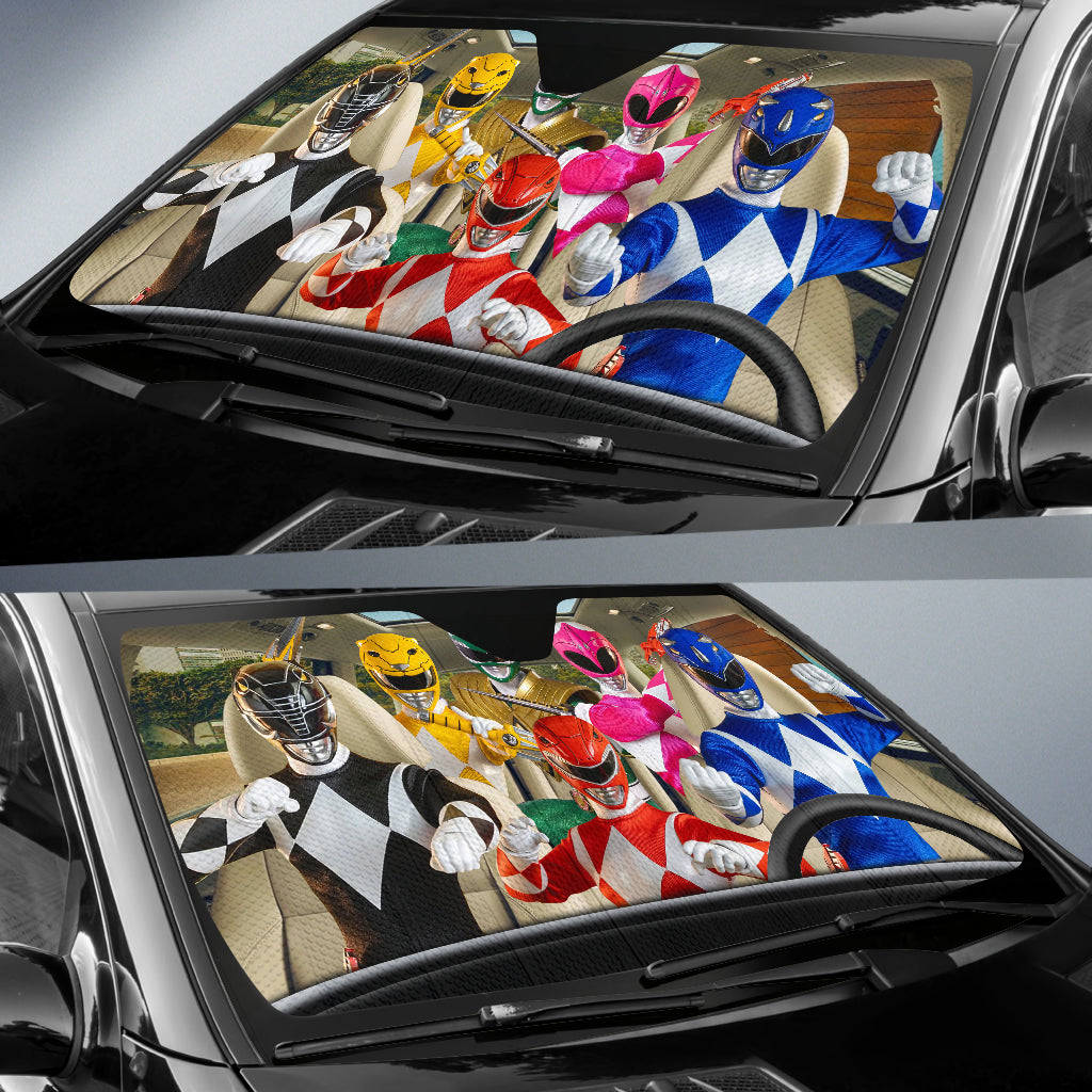 Power Rangers Driving Car Auto Sunshades