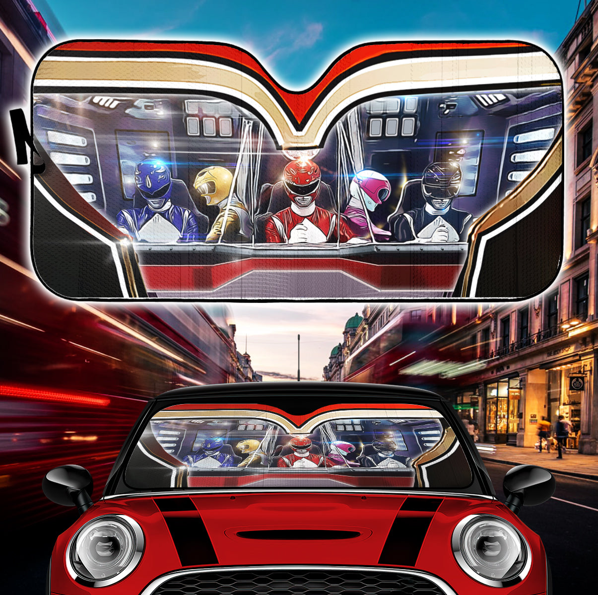 Power Rangers HD Car Auto Sunshades
