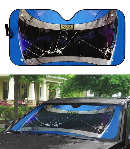 Power Rangers In Space Blue Ranger Custom Car Auto Sunshade Windshield Accessories Decor Gift