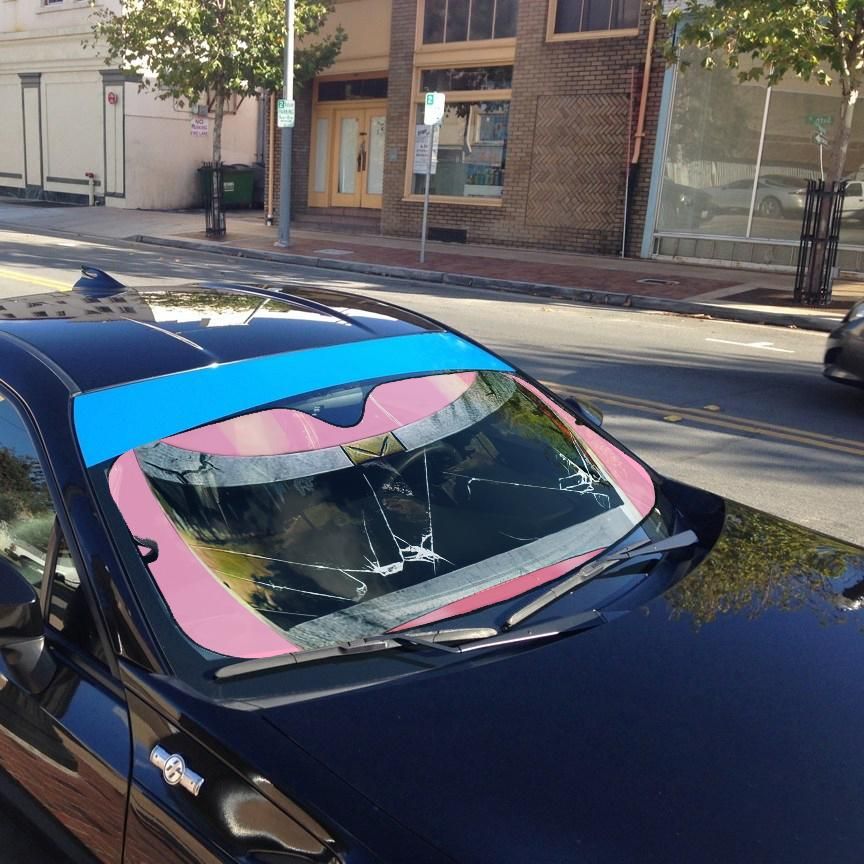 Power Rangers In Space Pink Ranger Custom Car Auto Sunshade Windshield Accessories Decor Gift