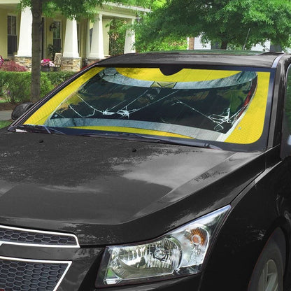 Power Rangers In Space Yellow Ranger Custom Car Auto Sunshade Windshield Accessories Decor Gift