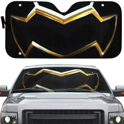 Power Rangers Megaforce Black Ranger Helmet Custom Car Auto Sunshade Windshield Accessories Decor Gift