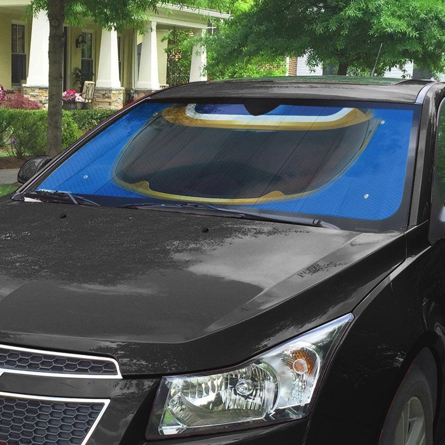 Power Rangers Megaforce Blue Ranger Helmet Custom Car Auto Sunshade Windshield Accessories Decor Gift