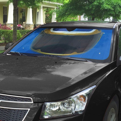 Power Rangers Megaforce Blue Ranger Helmet Custom Car Auto Sunshade Windshield Accessories Decor Gift