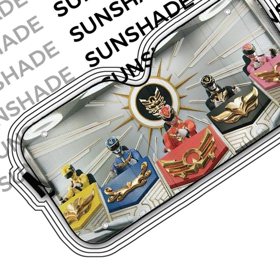 Power Rangers Megaforce Zord Cockpit Custom Car Auto Sunshade Windshield Accessories Decor Gift