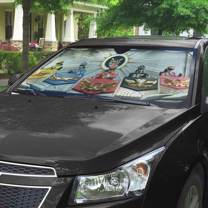 Power Rangers Megaforce Zord Cockpit Custom Car Auto Sunshade Windshield Accessories Decor Gift
