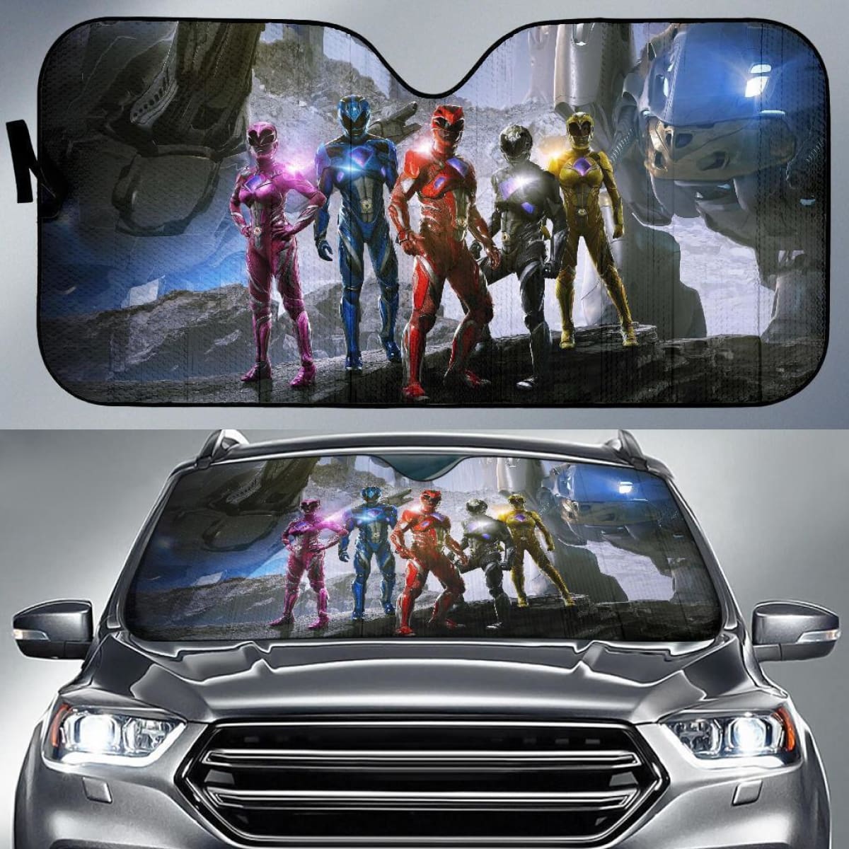 Power Rangers The Movies 3 Auto Sun Shades For Fan Mn05 Universal Fit 111204