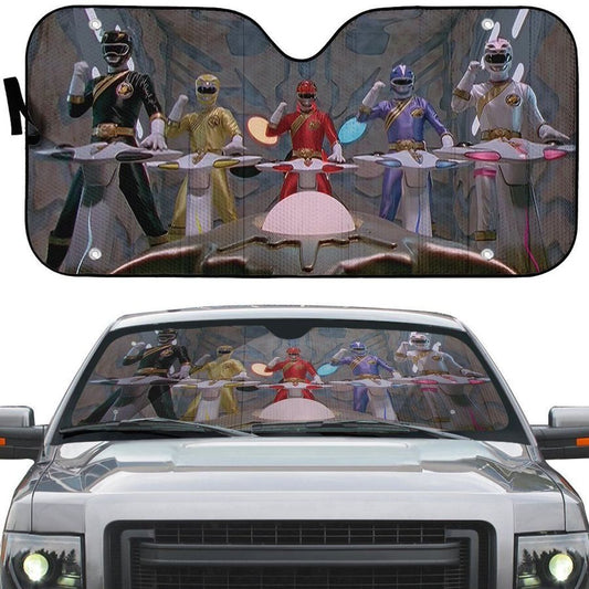 Power Rangers Wild Force Cockpit Custom Car Auto Sunshade Windshield Accessories Decor Gift