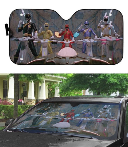 Power Rangers Wild Force Cockpit Custom Car Auto Sunshade Windshield Accessories Decor Gift