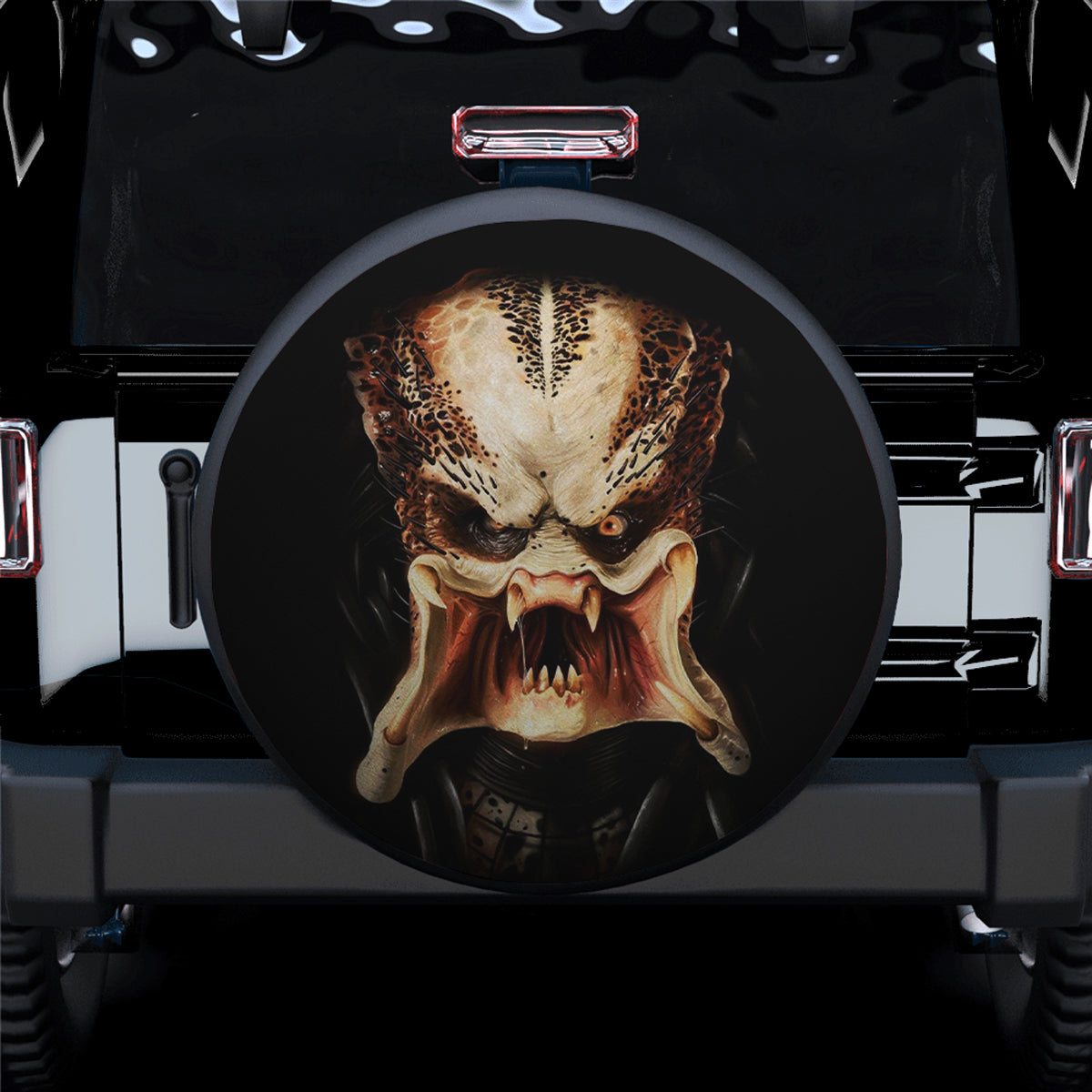 Predator Face Spare Tire Cover