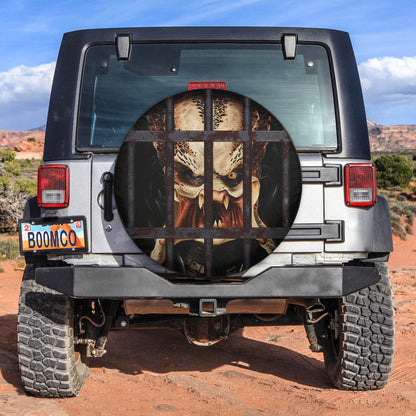 Predator In Cage Spare Tire Cover