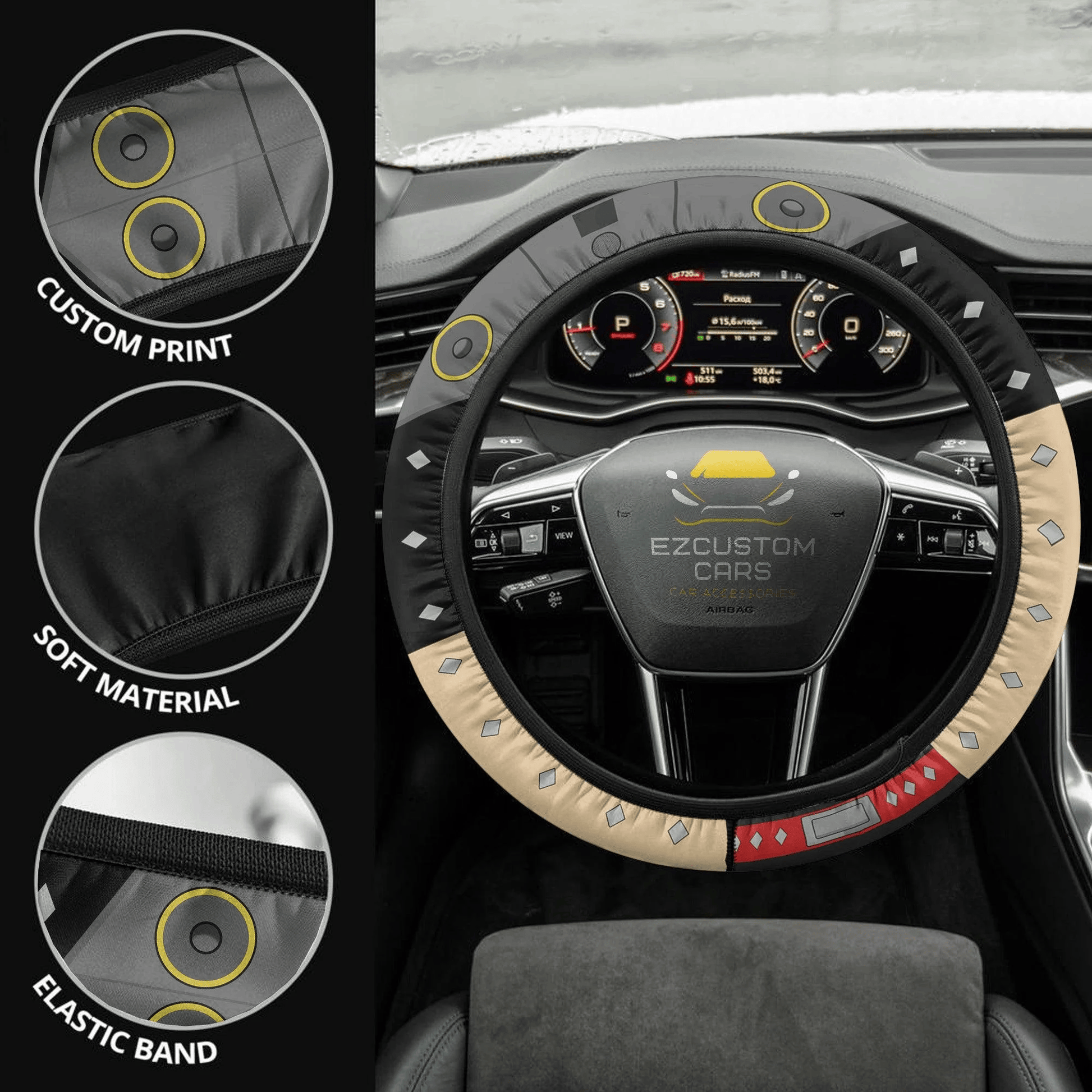 Present Mic My Hero Academia Anime Steering Wheel Cover Custom Anime Car Accessories