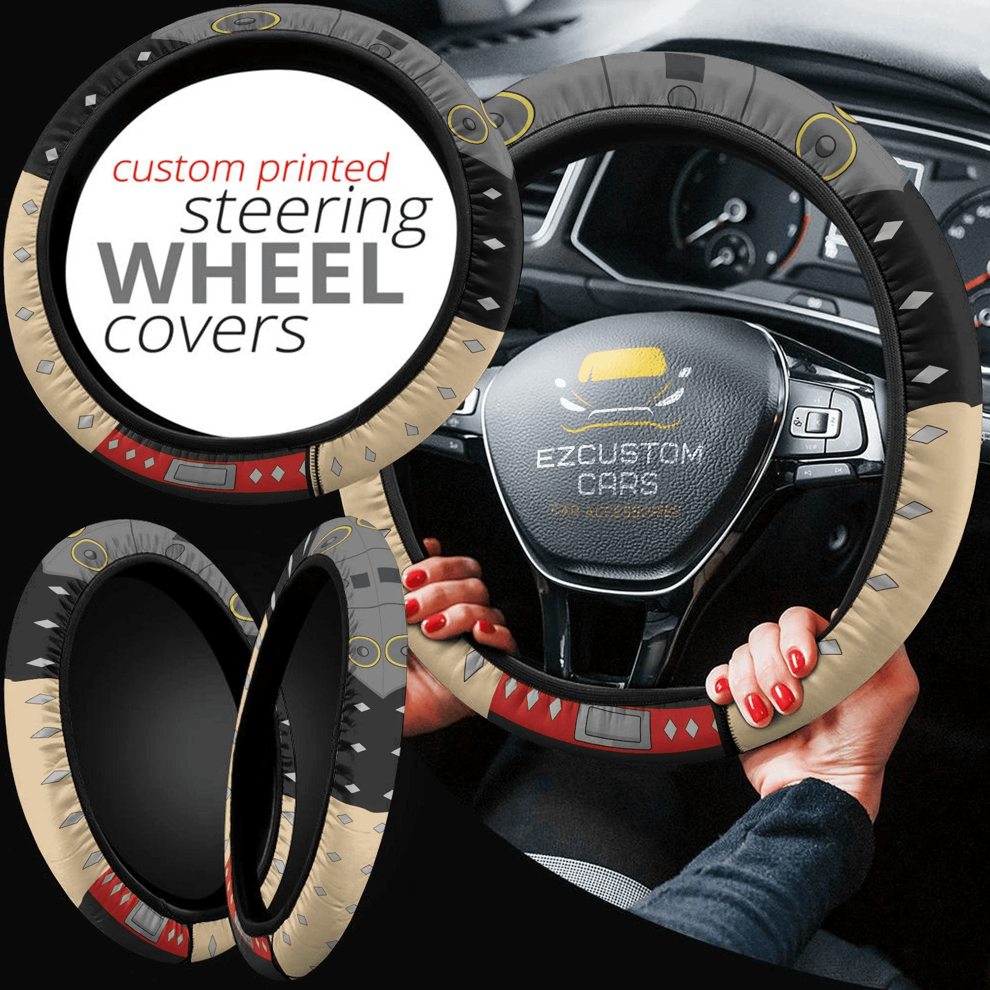 Present Mic My Hero Academia Anime Steering Wheel Cover Custom Anime Car Accessories