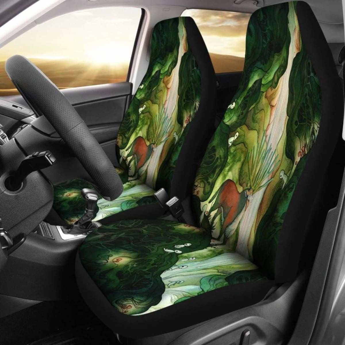Princess Mononoke Car Seat Covers 1 Universal Fit 051012