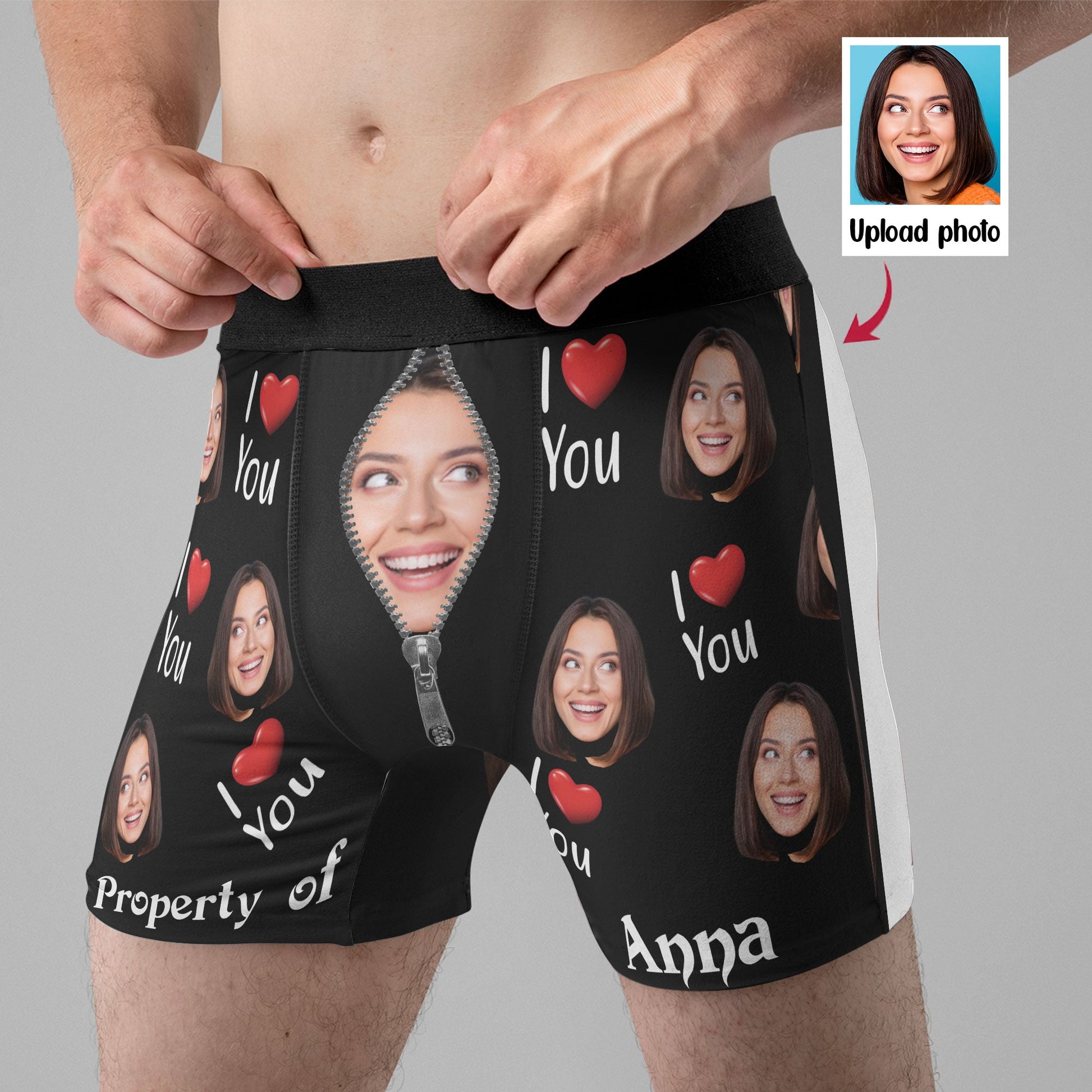 Property Of Girlfriends - Personalized Photo Men's Boxer Briefs - Valentine's Day Gifts For Men, Him, Him, Boyfriend