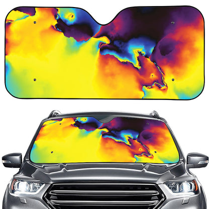 Psychedelic Acid Print Car Windshield Sun Shade