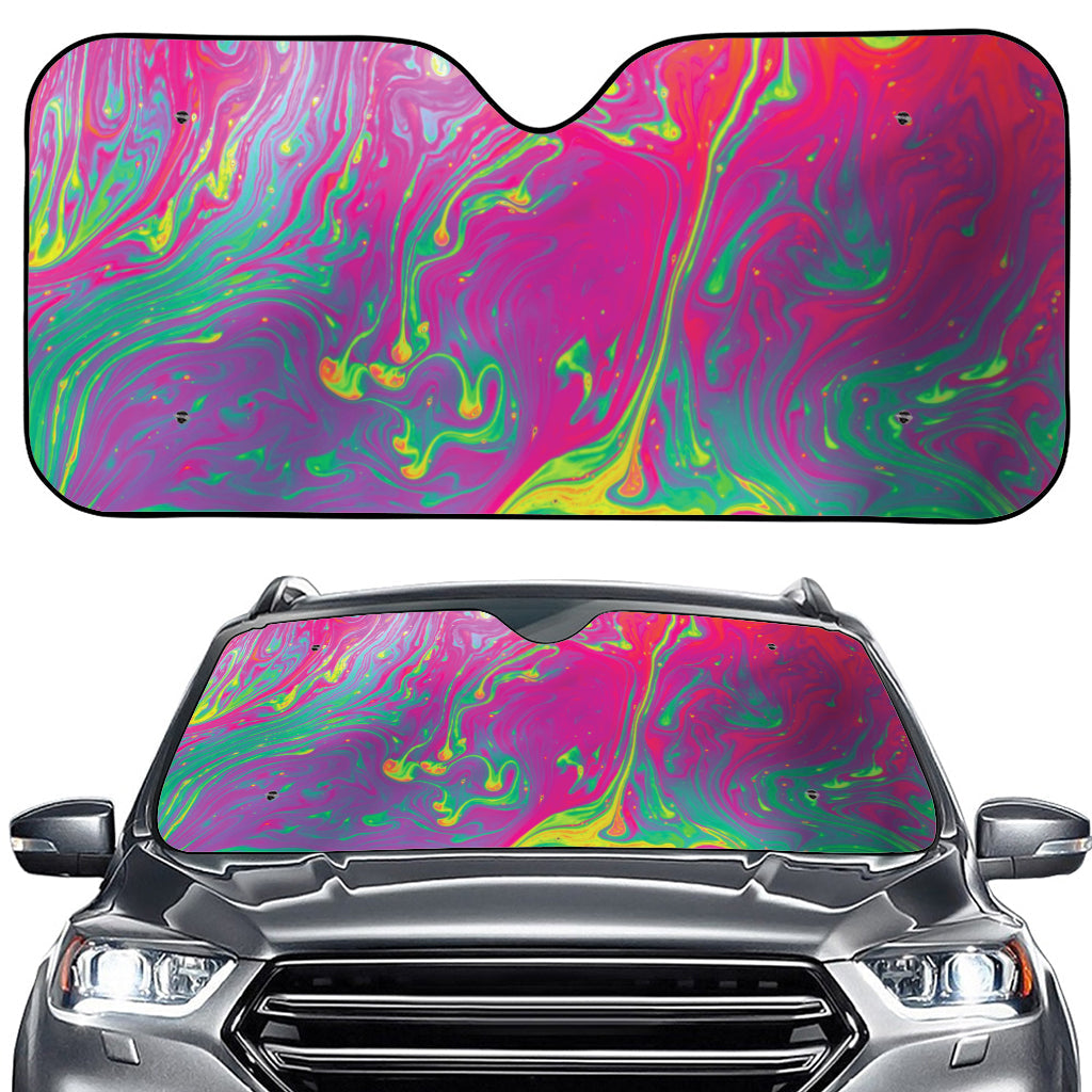 Psychedelic Formed Print Car Windshield Sun Shade