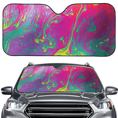 Psychedelic Formed Print Car Windshield Sun Shade