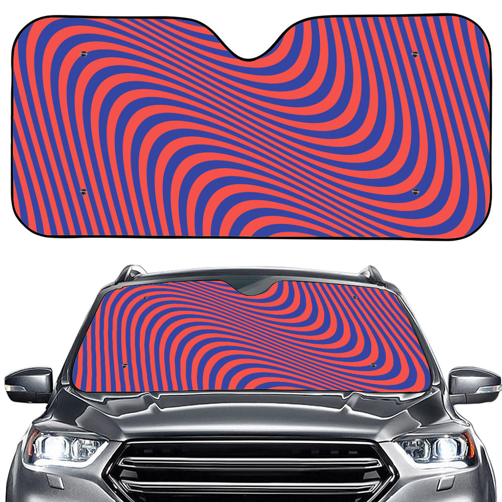 Psychedelic Illusion Print Car Windshield Sun Shade