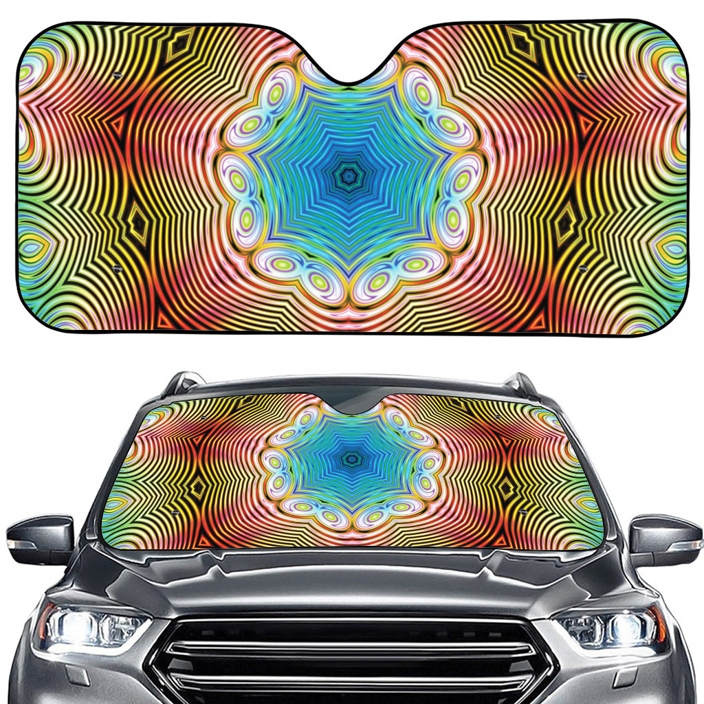 Psychedelic Kaleidoscope Print Car Windshield Sun Shade