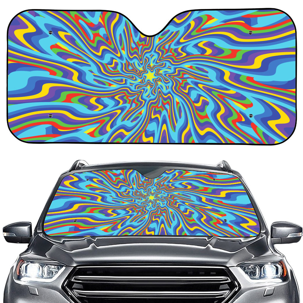 Psychedelic Print Car Windshield Sun Shade