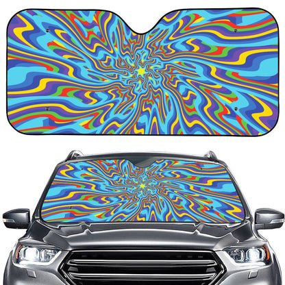 Psychedelic Print Car Windshield Sun Shade