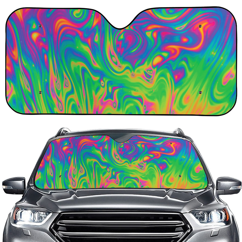 Psychedelic Surface Print Car Windshield Sun Shade