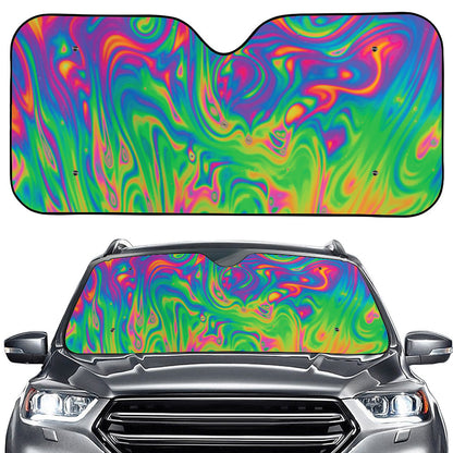 Psychedelic Surface Print Car Windshield Sun Shade