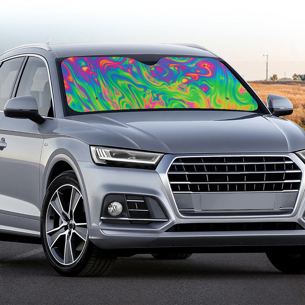 Psychedelic Surface Print Car Windshield Sun Shade