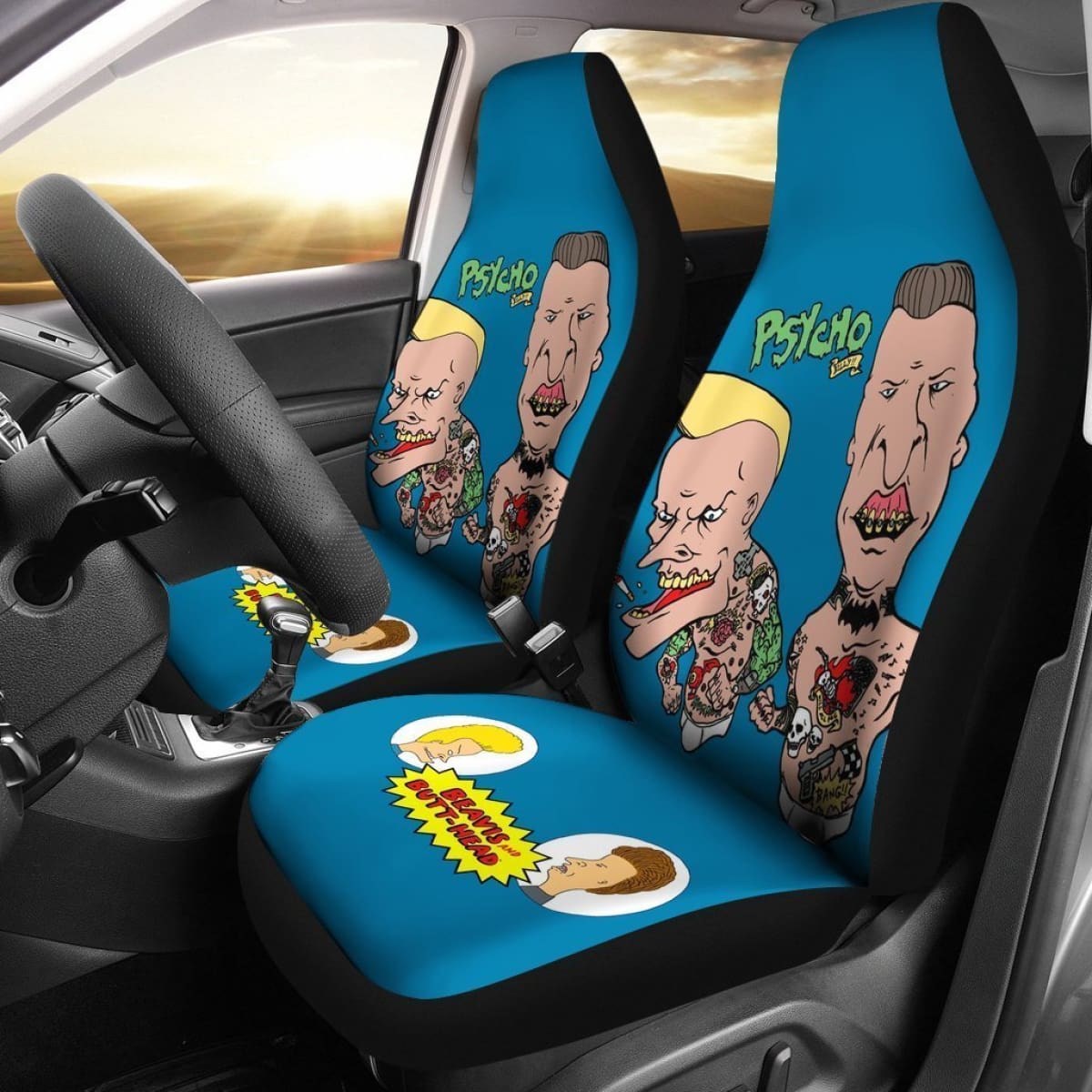 Psycho Billy Beavis And Butthead Car Seat Covers Lt04 Universal Fit 225721