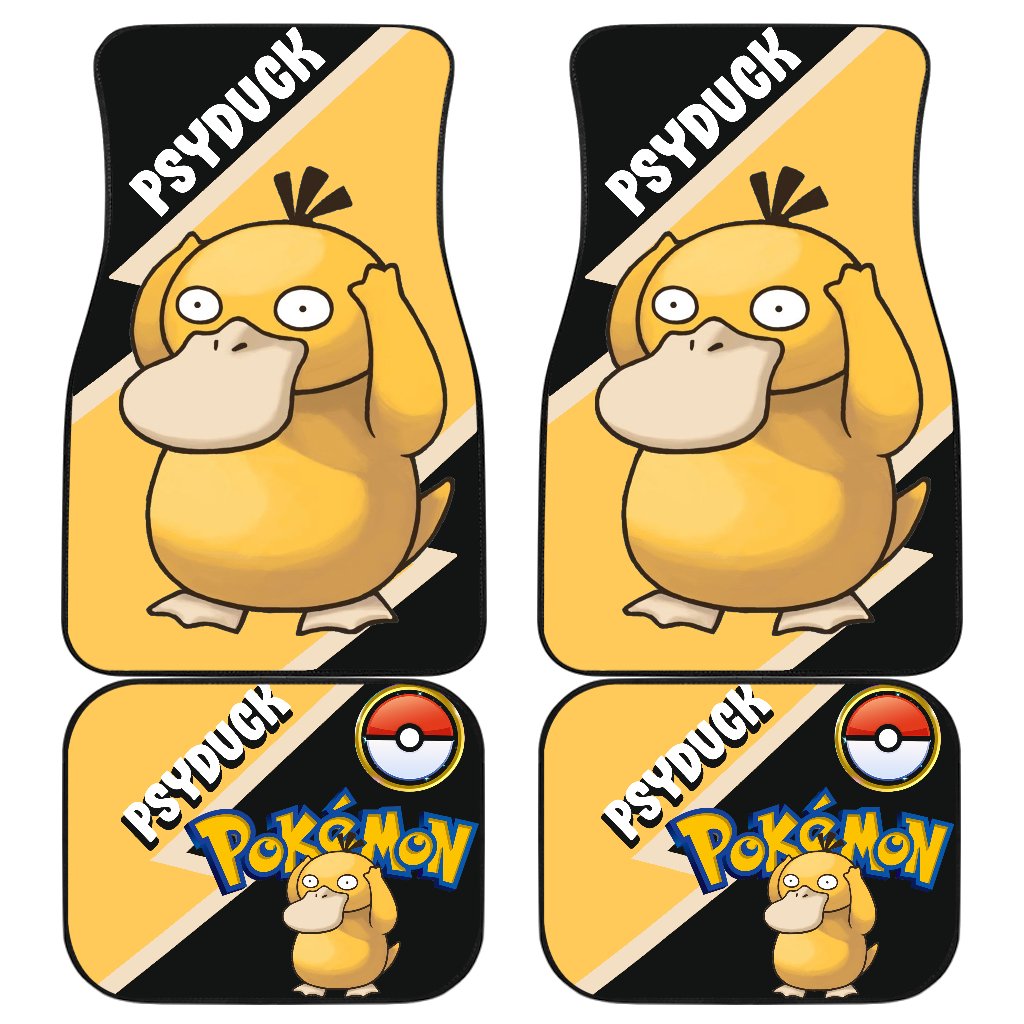 Psyduck Car Floor Mats Custom Anime Car Interior Accessories