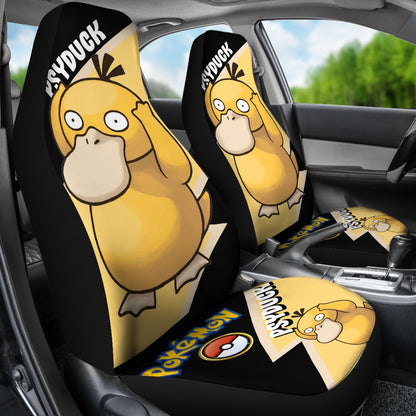 Psyduck Car Seat Covers Custom Anime Pokemon Car Accessories