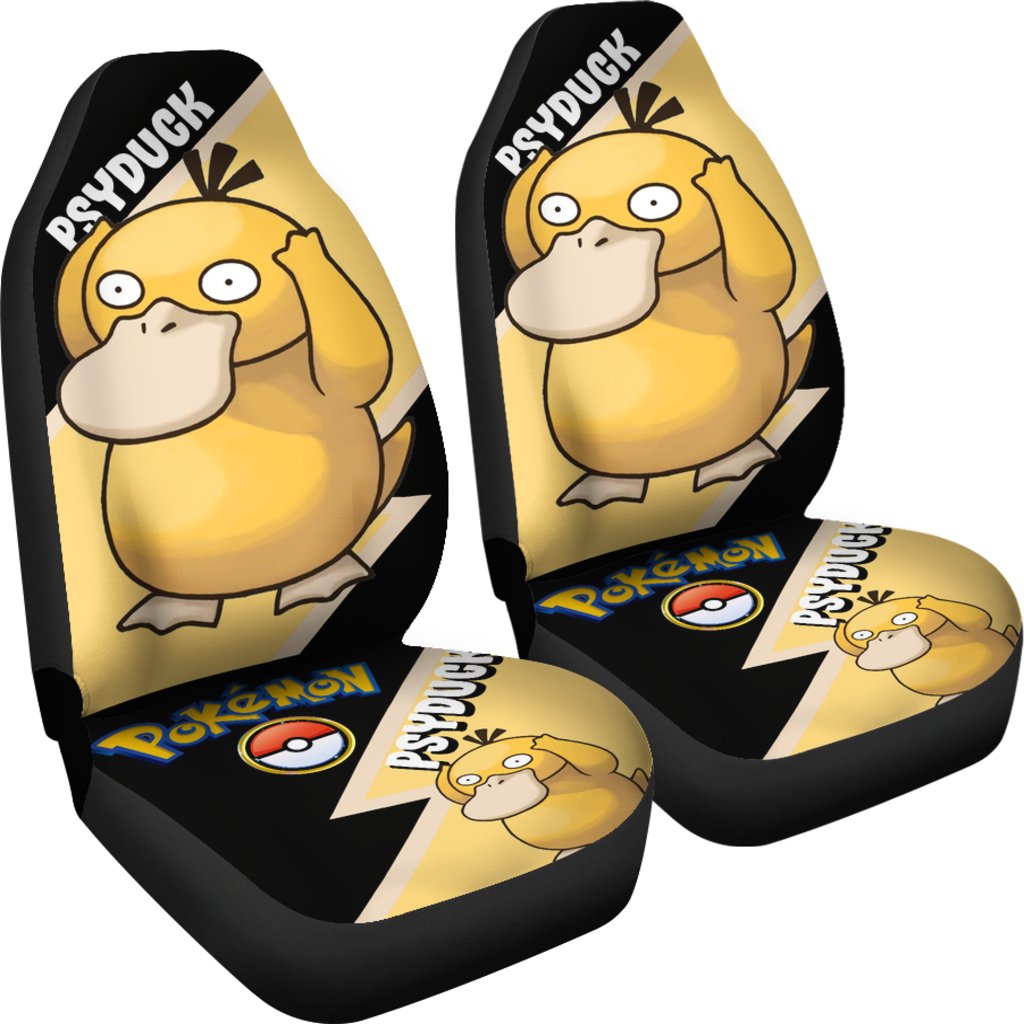 Psyduck Car Seat Covers Custom Anime Pokemon Car Accessories