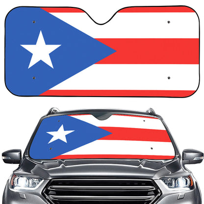 Puerto Rican Flag Print Car Windshield Sun Shade