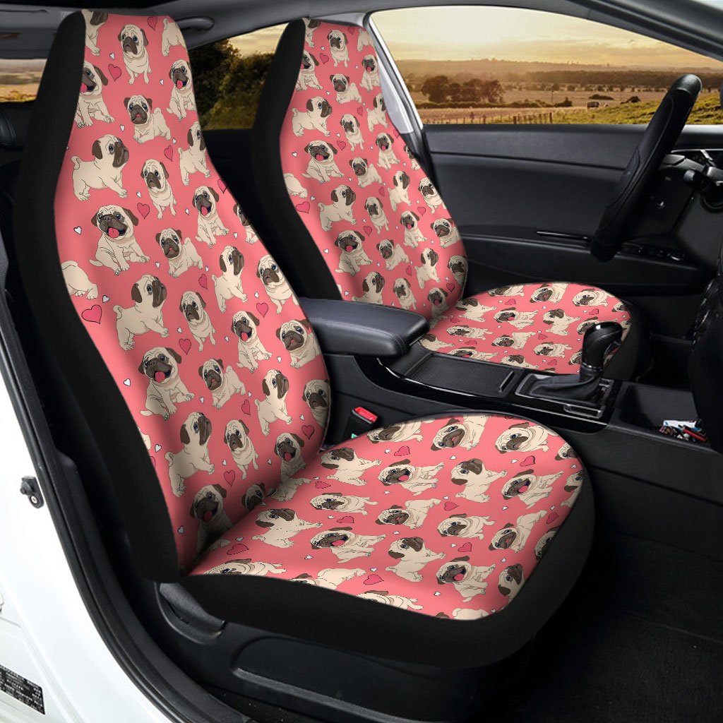 Pug Car Seat Covers Funny Custom For Girl