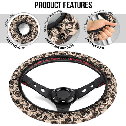 Pug Dog Cute Funny Premium Car Steering Wheel Cover