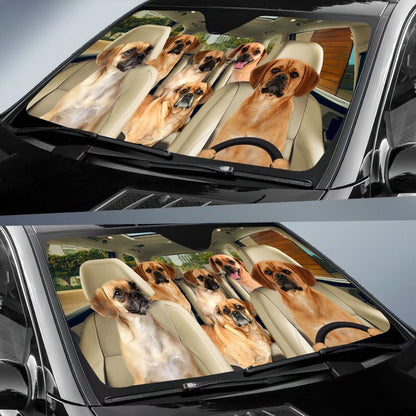 Puggle Car All Over Printed 3D Sun Shade