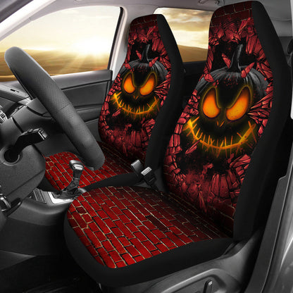 Pumpkin Halloween Break Wall Car Seat Covers
