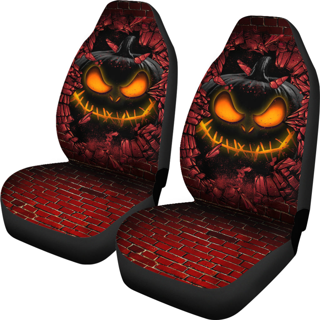 Pumpkin Halloween Break Wall Car Seat Covers