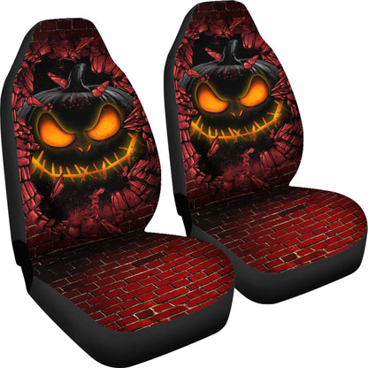 Pumpkin Halloween Break Wall Car Seat Covers