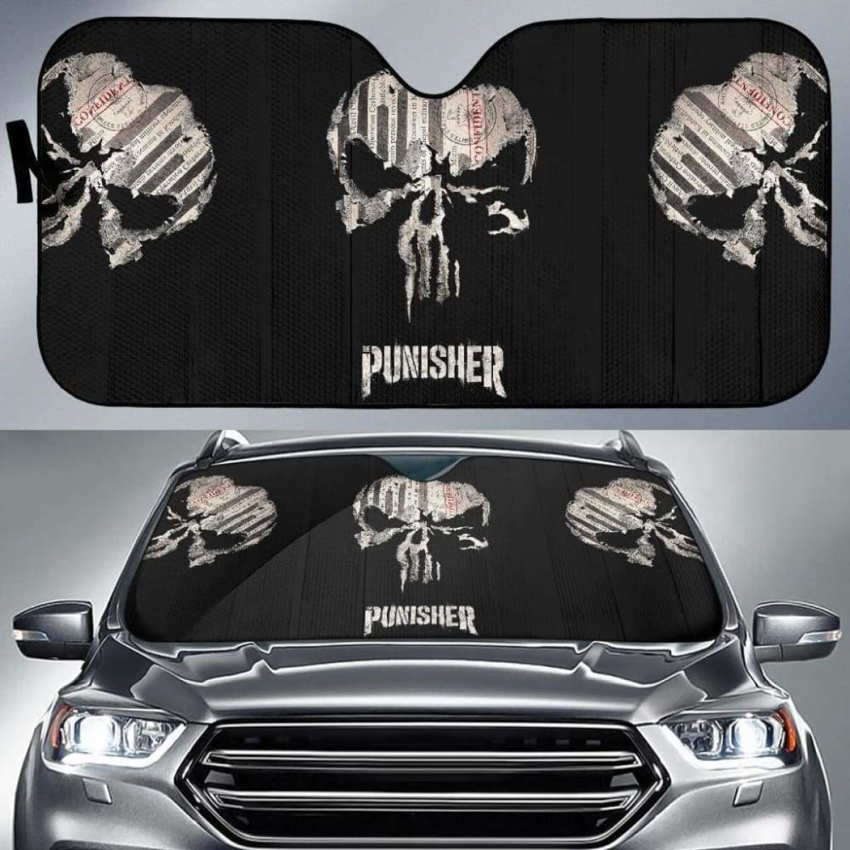Punisher Car Auto Sun Shade 211626 Universal Fit