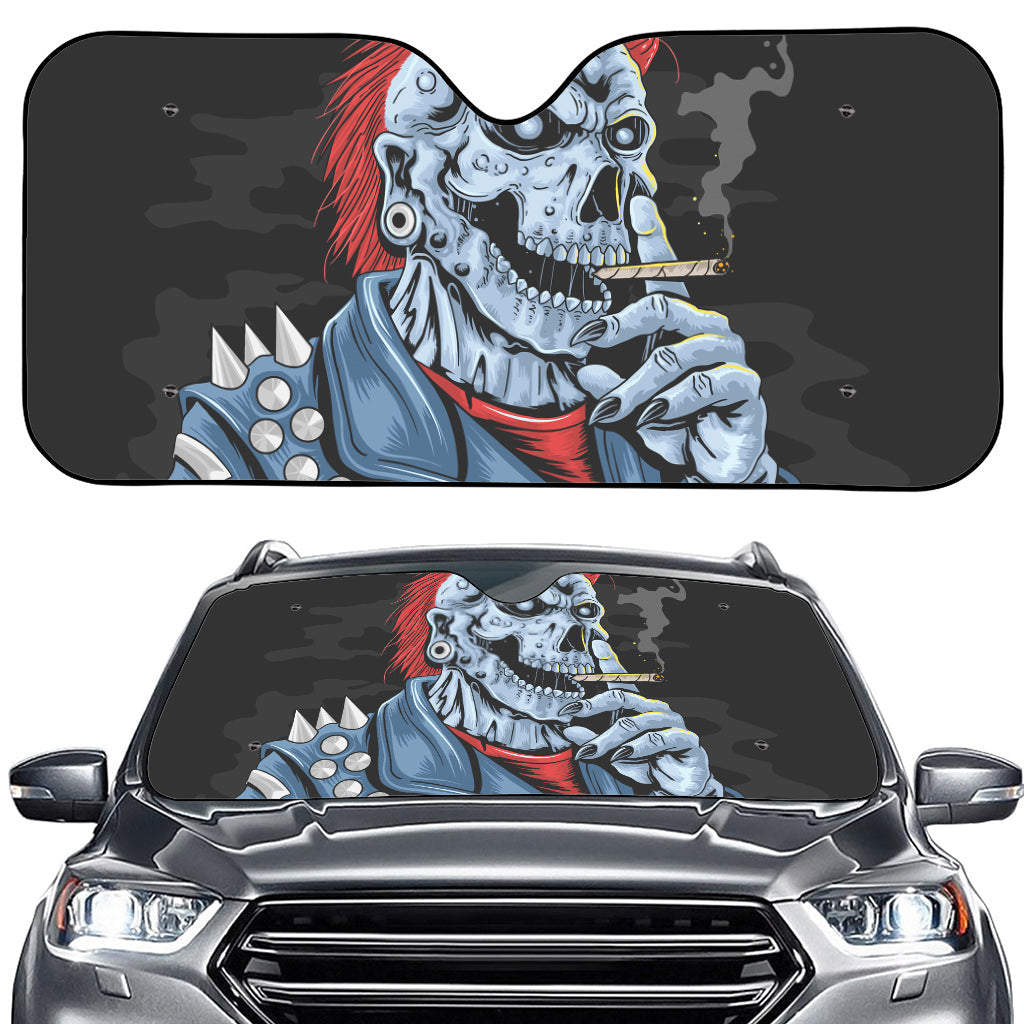 Punk Mohawk Devil Print Car Windshield Sun Shade