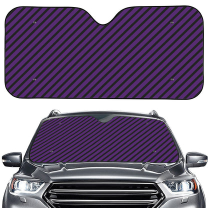 Purple And Black Halloween Pattern Print Car Windshield Sun Shade